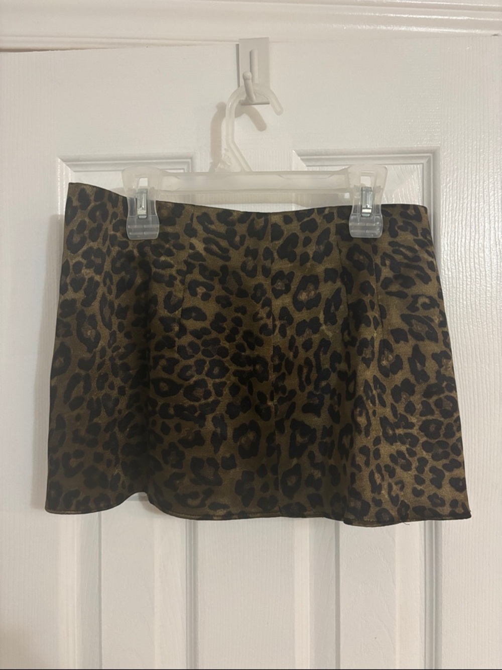 Zara Leopard Print Mini Skirt - Brown & Black